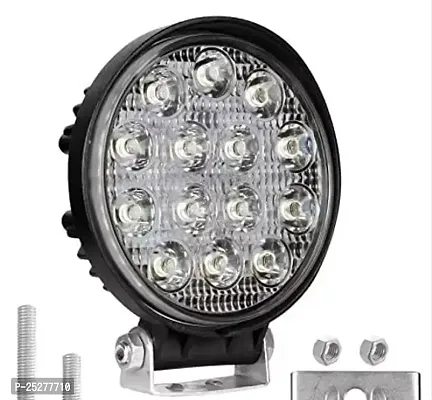 14 Led Round Fog Light 4 Inches Waterproof Off Road Driving Lamp For Car And Motorcycle 42W, White Light, 1 Pc