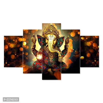 Classic Uv Coated Mdf Framed Radha Krishna  3D Religious Painting For Wall And Home Decor ( 75 Cm X 43 Cm ) - Set Of 5 Wall Painting, Multicolour-thumb3