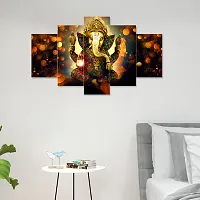 Classic Uv Coated Mdf Framed Radha Krishna  3D Religious Painting For Wall And Home Decor ( 75 Cm X 43 Cm ) - Set Of 5 Wall Painting, Multicolour-thumb1