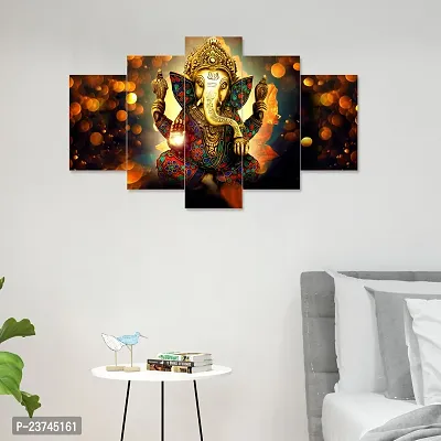 Classic Uv Coated Mdf Framed Radha Krishna  3D Religious Painting For Wall And Home Decor ( 75 Cm X 43 Cm ) - Set Of 5 Wall Painting, Multicolour-thumb2