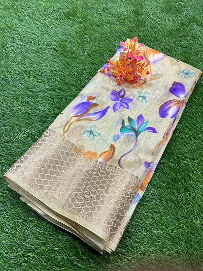 Attractive Cotton Saree with Blouse piece 