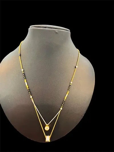 and Plated Simple Mangalsutra Necklaces For Women