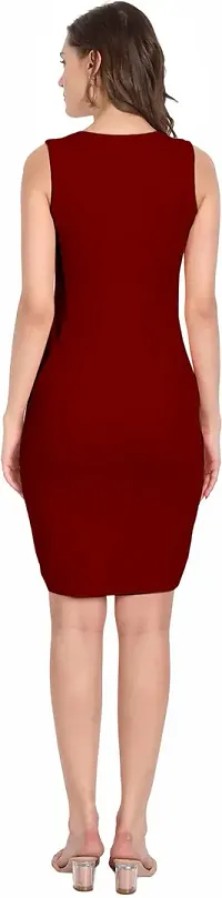 Stylish Polyester Solid Dress For Women-thumb3