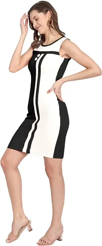 Stylish Polyester Solid Dress For Women-thumb1