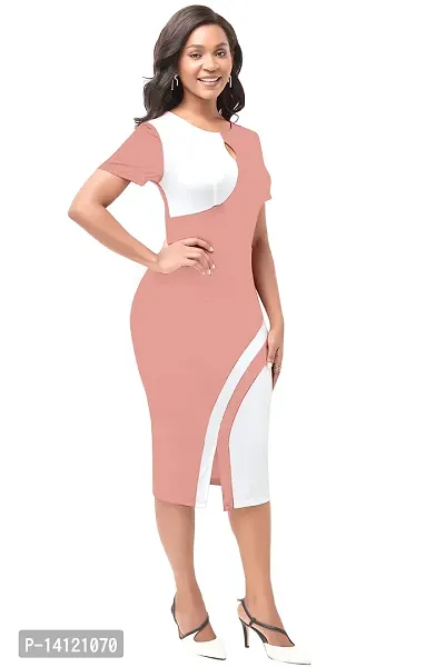 Stylish Polyester Solid Dress For Women-thumb3