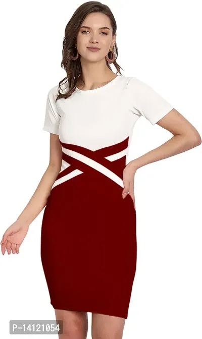 Stylish Polyester Solid Dress For Women