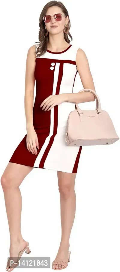 Stylish Polyester Solid Dress For Women