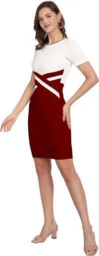 Stylish Polyester Solid Dress For Women-thumb2