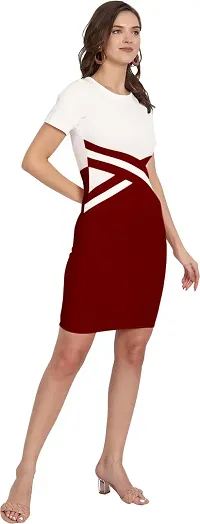 Stylish Polyester Solid Dress For Women-thumb1