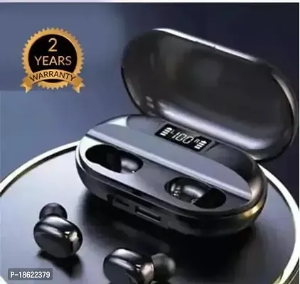 Stylish Headphones Black In-ear Bluetooth Wireless Headphone-thumb0