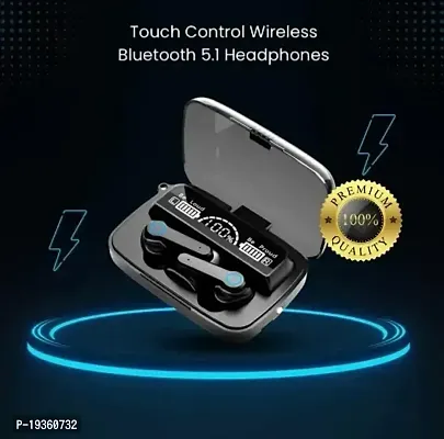 M19 Bluetooth 5.1 Wireless Earbuds Touch Waterproof IP7X LED Digital Display Bluetooth Headset (Black, True Wireless)-thumb4