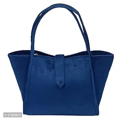 Stylish Blue Artificial Leather Solid Handbags For Women