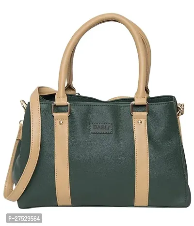 Stylish Green Artificial Leather Solid Handbags For Women