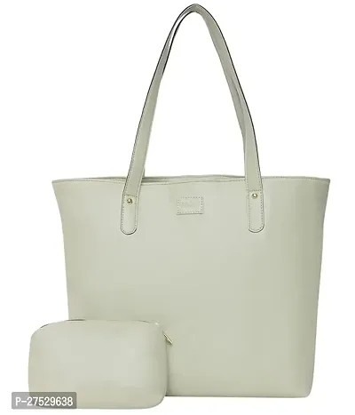 Stylish White Artificial Leather Solid Handbags For Women-thumb0