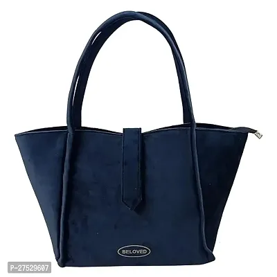 Stylish Blue Artificial Leather Solid Handbags For Women