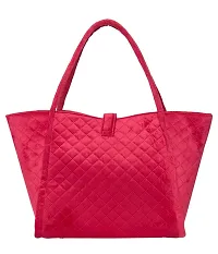 Stylish Pink Artificial Leather Textured Handbags For Women-thumb2