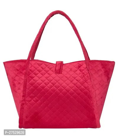 Stylish Pink Artificial Leather Textured Handbags For Women-thumb3