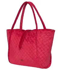 Stylish Pink Artificial Leather Textured Handbags For Women-thumb4