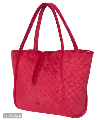 Stylish Pink Artificial Leather Textured Handbags For Women-thumb5