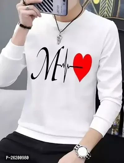 Reliable White Cotton Printed Round Neck Tees For Men-thumb0