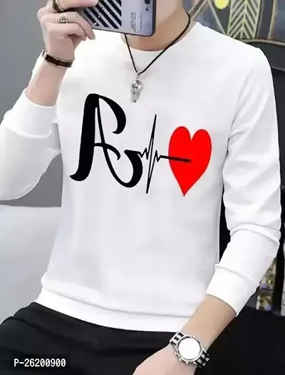 Reliable White Cotton Printed Round Neck Tees For Men-thumb0