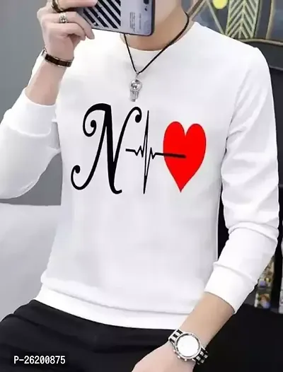 Reliable White Cotton Printed Round Neck Tees For Men-thumb0