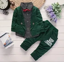 Fabulous Green Cotton Printed Clothing Sets For Boys-thumb1