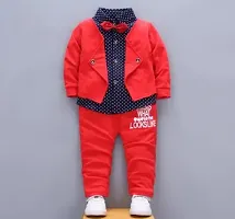 Fabulous Red Cotton Printed Clothing Sets For Boys-thumb1