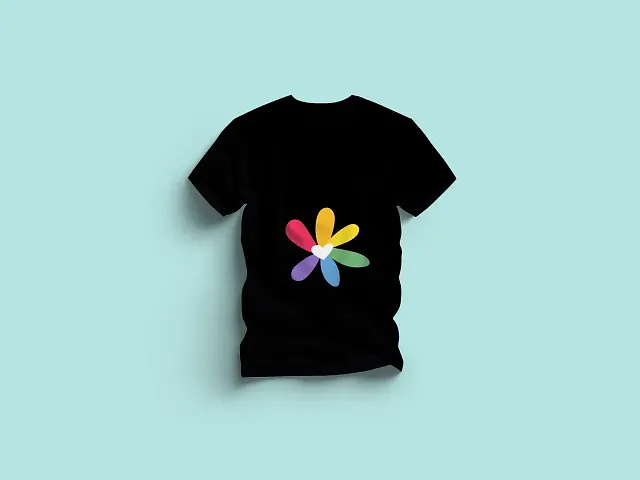 Pretty Partywear Black Fancy Poly Cotton T-shirts for Men