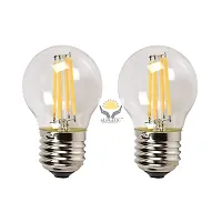 ALUCIFIC 4W G45 E26/E27 Dimmable Edison Style Antique LED Filament Light Bulb Fixtures Lamp (400LM 2700k Warm White, Pack of 2)-thumb4