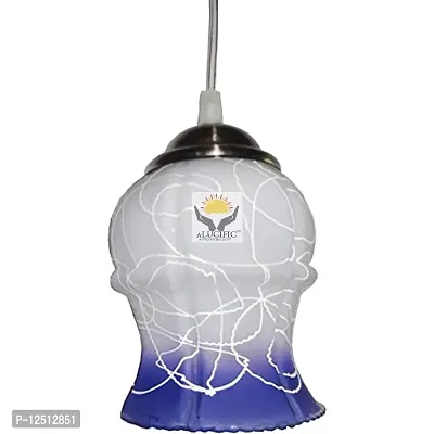 ALUCIFIC Single Glass Hanging Pendants Ceiling Lamp (Color_Blue)-thumb2