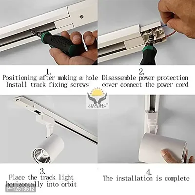 ALUCIFIC LED Track/Trackline/Trackway for LED Track Lights (1 Meter Length) (White Body) (Pack of 1)-thumb3