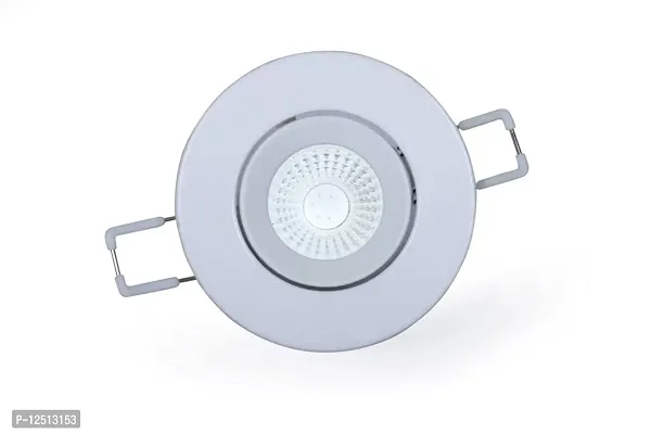 ALUCIFIC 6 W COB led Light for Round Ceiling Light,(3.50? inch x 3.50?inch) White Non Warranty Pack of 1 (6500 K, Small)-thumb0