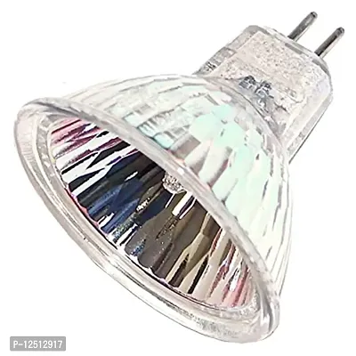 ALUCIFIC Frosted Glass Halogen 3, 000 Life Hours 12 Volts Light Bulb (Length-46 mm, Width-5.1 cm, Clear)