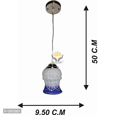 ALUCIFIC Single Glass Hanging Pendants Ceiling Lamp (Color_Blue)-thumb4