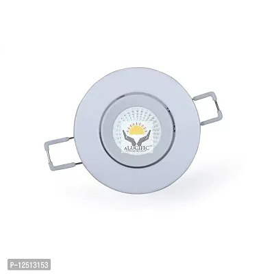 ALUCIFIC 6 W COB led Light for Round Ceiling Light,(3.50? inch x 3.50?inch) White Non Warranty Pack of 1 (6500 K, Small)-thumb3