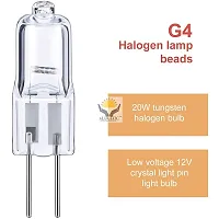 ALUCIFIC 20 Watt 12 Volt G4 Halogen Mirchi Light Bulbs Clear Capsule (Warm Color) Non Warranty (Pack of 2)-thumb1