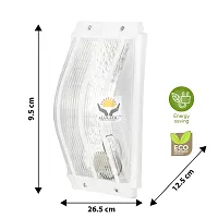 ALUCIFIC 9 - 12 WATT PVC Bulkhead, Milky White Body and Clear Glass (JHOPARI) Light Shade for Outdoor/Indoor/Balcony/Passage etc. B22 Holder Pack of 1. Make in India.-thumb2