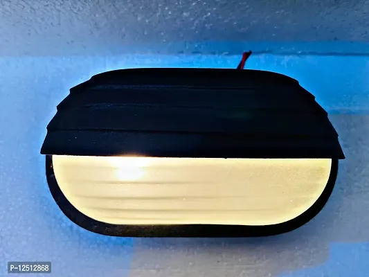 ALUCIFIC PRIZMA Small Aluminium Casting Bulkhead Light for Outdoor/Indoor, Black B22 Holder (Pack of 1) Suitable for Terrace/Boundary/Stair Wall/Entrance Pathway ETC. Vocal to Local