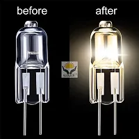 ALUCIFIC 20 Watt 12 Volt G4 Halogen Mirchi Light Bulbs Clear Capsule (Warm Color) Non Warranty (Pack of 2)-thumb2