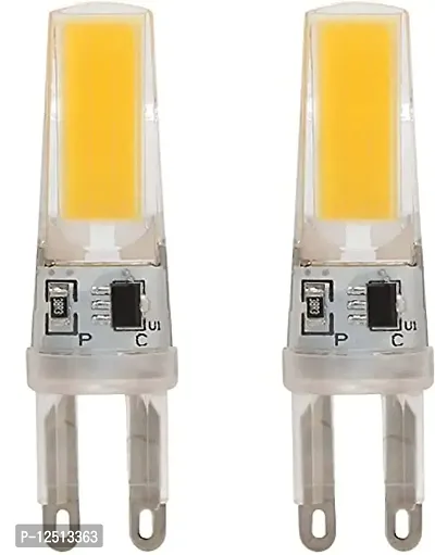 ALUCIFIC G9 LED COB Bulb 4W, 450LM 3000K, 220-240V G9 Ceramic Base Non-dimmable Light Bulb for Ceiling Light, Under Cabinet (Warm White) -Pack of 2