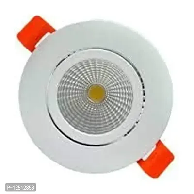 ALUCIFIC 6 Watt COB Focus Down Round Ceiling LED Light (Warm White .Pack of 01)