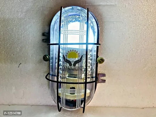 ALUCIFIC 9 WATT TVS Bulkhead Aluminium Casting, Iron Grill, Polycarbonate Glass Modern Wall Light(Pack of 1) Suitable for Terrace/Boundary Wall/Corridor/Garden Area etc. Vocal for Local-thumb3