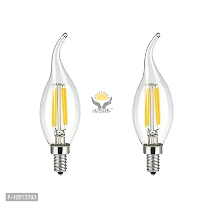 ALUCIFIC Candelabra Base Lamp 4W LED E14 Filament Candle Light Bulb (Warm White) Pack of 1-thumb4