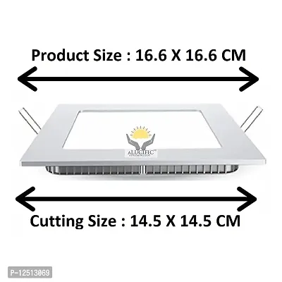 ALUCIFIC 12 Watt Led Square Ceiling/Pop/False Ceiling Panel Light |Pack of 1 Non Warranty-thumb3