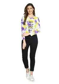 NONU Women's Cotton Pull on Long Sleeves Hooded Printed Sweatshirt (M, Yellow)-thumb3