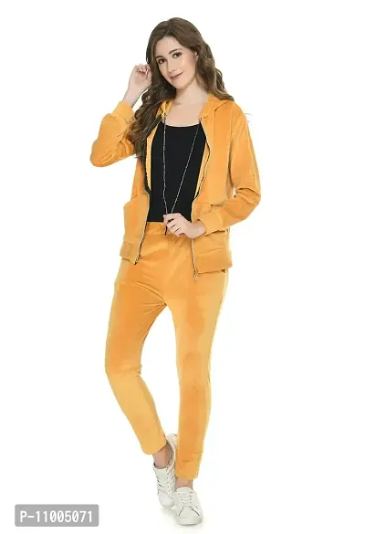 NONU Women's Velvet Track Suits Orange Color,Size-l Size.-thumb0