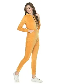 NONU Women's Velvet Track Suits Orange Color,Size-l Size.-thumb3