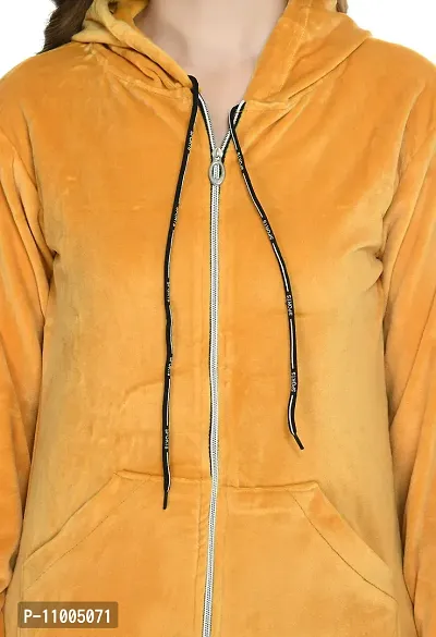 NONU Women's Velvet Track Suits Orange Color,Size-l Size.-thumb5
