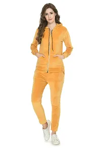 NONU Women's Velvet Track Suits Orange Color,Size-l Size.-thumb1